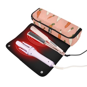 Nuevo Rizador de Pelo de Nailon con Estampado Completo de Diseño de Zanahoria Hawaiana, Personalizado, con Bolsa de Viaje y Asa - Product Image 2