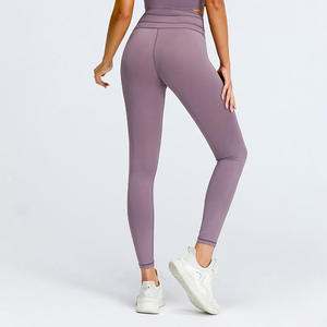 Conjuntos de Pantalones de Yoga para Mujer al por Mayor, Diseño Sólido, Cintura Alta, Personalizables, 100% Poliéster, Secado Rápido, Transpirables, con Efecto Push-Up - Product Image 5