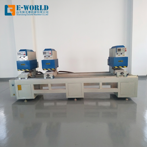 Máquina de Soldadura sin Costuras de Tres Cabezas E-WORLD 380V con Motor de Alta Precisión para Fabricación de Ventanas y Puertas - Product Image 1