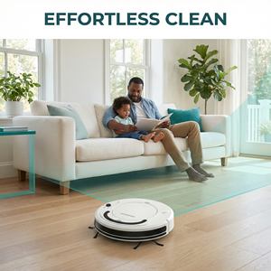 Robot aspirateur et laveur, aspiration 1400Pa, contrôle par application, appareil de nettoyage des sols domestiques - Product Image 6