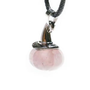 Amethist Pompoen Heks Hoed Hanger Fluoriet Roze Kristal Rode Agaat Jade Kralen Armband Moederdag Cadeau - Product Image 2