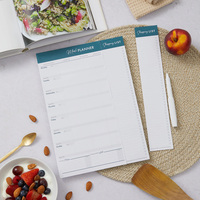 Bloc de notas personalizado de alta calidad, Bloc de notas extraíble, Bloc de notas de plan de comidas semanal, lista de compras perforada, planificador de comidas magnético