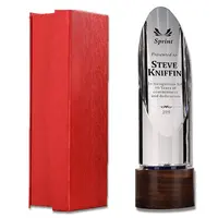 Trofeo di cristallo di forma cilindrica personalizzato JY e premio per Souvenir