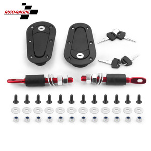 Aosu - Piezas de Automóviles Transfronterizas, Cerradura de Capó de Fibra de Carbono, Material ABS Universal, Negro con Patrón de Fibra de Carbono - Product Image 5