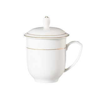 Ceramic <b>Teacups</b> With Lids Gold Rims Office Meeting Cups Business Gifts <b>Set</b> - Product Image 5