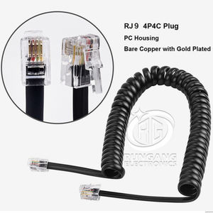 Кабель телефонный RG, 2 пары, 4 жилы, медный, Cat3, 4P4C, RJ9/RJ11, RJ91, патч-корд, 6-жильный, многожильный, сертифицированный CE, витой - Product Image 6