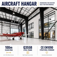 Hangar para Helicópteros, Estructura de Acero, Hangar de Aviación, Almacenamiento de Helicópteros, Mantenimiento y Reparación, Instalación Aeroportuaria
