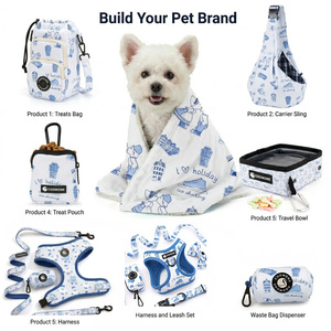 Harnais anti-traction pour <span class=keywords><strong>chien</strong></span> en néoprène à motif estival avec logo personnalisé, ensemble laisse et collier pour animaux de compagnie sous marque privée, harnais gilet pour <span class=keywords><strong>chien</strong></span> à enfiler - Product Image 5