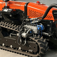 Débroussailleuse forestière robotisée robuste de 38 CV sur chenilles pour la préparation des sites de forage et la préparation de plateformes de forage, broyeur forestier, machine à débroussailler