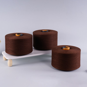 Пряжа из переработанного хлопка и полиэстера, смесовая, 7s-21s, для вязания, цвет деним-карри, оптом для носков - Product Image 1