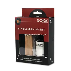 Popular supplier in China Vinyl record player accessory wooden record brush cleaner for vinyl records cleaning kit