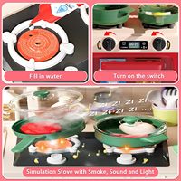 STELLAR PATH Mesa de Cocina Educativa de Plástico ABS de 92 cm con Función de Agua, Sonido y Luz, Juguete de Cocina en Miniatura para Juego de Imitación