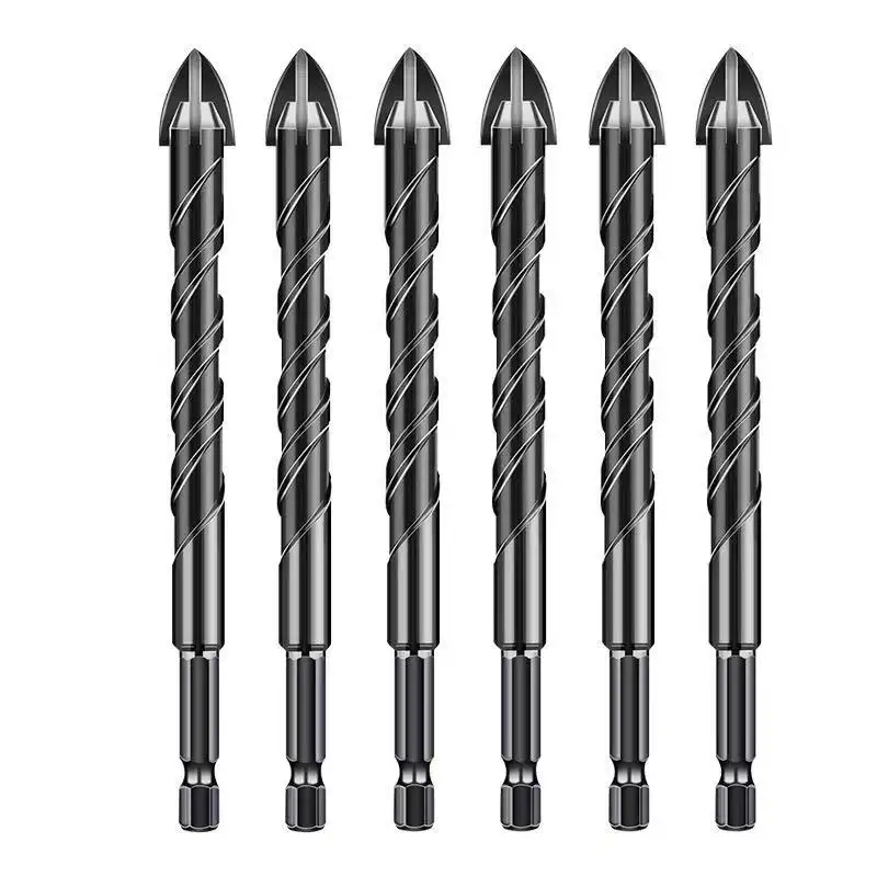 6mm Carbide Cross Tip brocas para azulejos porcelanato Ceramic Porcelain Tile Glass Drill Bit for Glass Tile Cement