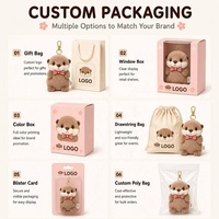 Porte-clés personnalisé en peluche loutre mignonne / Pendentif animal en peluche