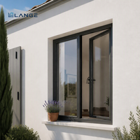Fenêtre à battant LANGE sur mesure, design moderne, en aluminium, à rupture de pont thermique, isolation phonique, cadre fin, pour maison