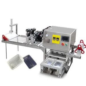 China Manufacture Auto Shuttle Tray Tea Cup Sealing Machine 4 cup sealing machine for jelly milk tray sealer