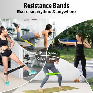Ensemble de 5 bandes de résistance en latex pour entraînement à domicile, avec logo et sac de transport - Product Image 4