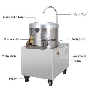 Éplucheuse à pommes de terre multifonctionnelle en acier inoxydable, facile à utiliser, pour le lavage et l'épluchage des pommes de terre, vente en gros - Product Image 3