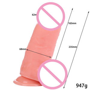 Оптовая продажа, 9 дюймов, реалистичный фаллоимитатор из ПВХ, супер большой секс-игрушка для взрослых для женщин, низкая цена, лучшие товары для секса для девочек - Product Image 2