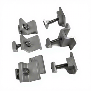 Adjustable <b>Framed</b> Anodized Steel Solar Mounting System with Mid and End <b>Clamps</b> and C-Channel for Installation - Product Image 1