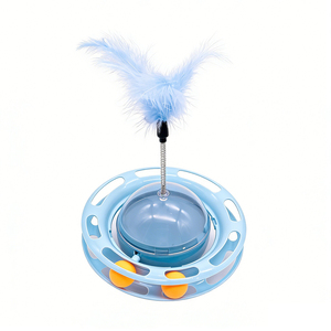 Bâton de chatouillage pour chat avec plume, baguette interactive avec un oscillateur et un disque rotatif pour chaton - Product Image 2
