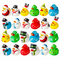 Weihnachts- und Halloween-Mini-Gelbe-Enten-Quetschfigur Advents-Countdown-Überraschungsbox Niedliches Fidget-Spielzeug Großhandel Feiertagsgeschenk