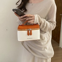 Sac à bandoulière carré moyen en PU motif litchi vintage pour femme, nouvelle collection 2026, élégant et tendance, avec fermeture éclair