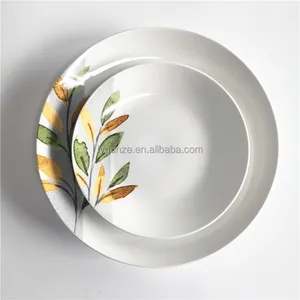 Assiettes de Table en céramique pour la décoration de la maison, ensembles de vaisselle en porcelaine blanche, Canada, singapour, marque de location pour les fêtes