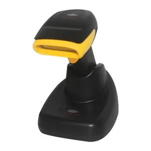 XT6412 Wireless Handheld-Barcode-Scanner übertragen Barcode-Daten an eine Basisstation, die mit einem PC oder Laptop verbunden ist