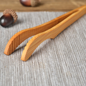 Pinces à thé en bambou courbées avec dents, résistantes à la chaleur, pour accessoires de cérémonie du thé Kung Fu - Product Image 1