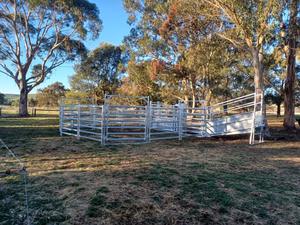 Panneaux de clôture en acier galvanisé pour bétail, vente en gros à bas <span class=keywords><strong>prix</strong></span>, hauteur de 1,8 m, clôture de ferme flexible - Product Image 3