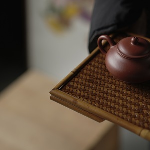 Xiangfei bamboo tea mat <b>tray</b>, tea saucer, tea serving <b>tray</b>, scholar's tea set <b>storage</b> <b>tray</b>, antique tea <b>tray</b>, dry brewing table - Product Image 2