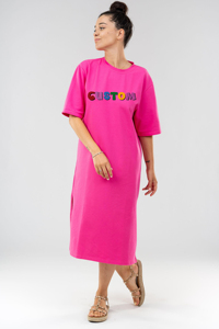 Toptan 2022 yaz pamuk rahat düz bayan büyük boy Longline <span class=keywords><strong>T</strong></span> gömlek elbiseler - Product Image 3