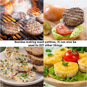 Presse à viande réglable en acier inoxydable 304, écologique, compatible lave-vaisselle, pour smash burger, moule à galettes de viande, pour barbecue - Product Image 5