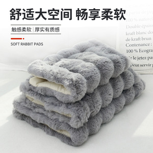Soft Rabbit Fur Pet <b>Mat</b> Extra <b>Large</b> Thick Warm Sleeping Pad For Cat Dog Rectangle Four Seasons Use - Product Image 4