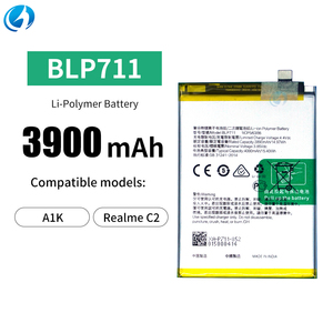 แบตเตอรี่ <span class=keywords><strong>BLP711</strong></span> A1K แบตเตอรี่โทรศัพท์มือถือสำหรับ OPPO realme C2 4000mAh 3.85V แบตเตอรี่สำรอง - Product Image 1
