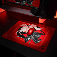 Tapis de souris de jeu ATK Knight Zodiac Horse édition limitée, base en Poron souple de 4 mm, bord encastré, microfibre antidérapante pour jeux FPS
