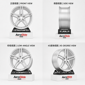 Cerchi in Lega Stile GT a <span class=keywords><strong>5</strong></span> Razze 5x112 Aftermarket per Audi RS4 RS6 A4 A5 A7 A8 e Volkswagen - Product Image 5