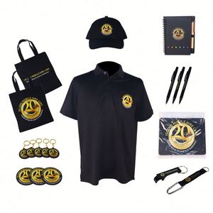 Design Custom logo Low Price Gift Set T-shirt Hat Black Corporate Promotional Gift Set for Activities Business - Product Image 1