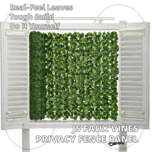 Pannelli per Recinzione Privacy con Foglie Artificiali in Plastica Verde Chiaro, Recinzione in Erba Sintetica per Esterni, per Casa, Giardino, Compleanni e Occasioni Speciali - Product Image 2