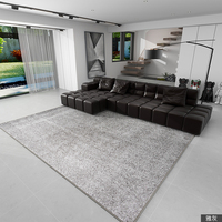 Tapis d'intérieur moelleux et doux de haute qualité, couleur unie, pliable, lavable, en polyester, imitation fourrure, pour salon