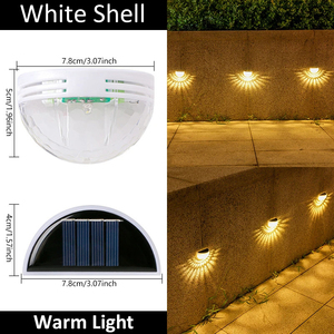 Lampe solaire LED blanc chaud pour marches, allées, escaliers, lumières de jardin extérieures, étanches, décoration de balcon, éclairage de patio, clôture, escalier - Product Image 6