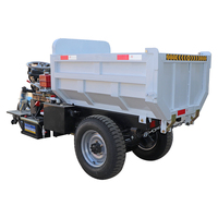 Mini-dumper diesel, petit tricycle diesel à 3 roues pour l'exploitation minière et la livraison, capacité de 1000 kg, démarrage électrique, frein à huile