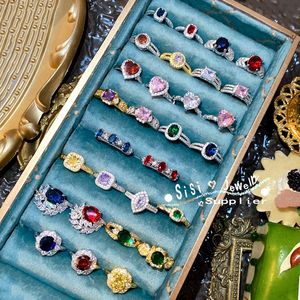 925 sterling Silver Nhẫn 18 K mạ anillos surtidos plata Cocktail Vòng anillos de Oro solido 18 K <span class=keywords><strong>Daimond</strong></span> Vòng - Product Image 1