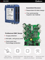 MSC80T-AH: 4-20mA + HART Loop pemancar suhu daya DIN rel dipasang Isolator sinyal/konverter dengan PT100 dapat diprogram