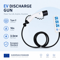 Adaptateur V2L pour véhicule électrique, adaptateur 16A norme européenne, pistolet de décharge portable pour VE avec prise