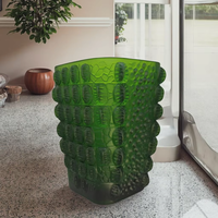 Style français Croco Vase décoré cristal table fleur Vase carré Laliqu Premier verre Premier bouteille décor à la maison