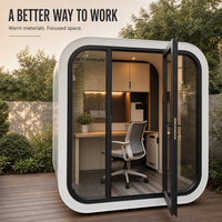 Maison capsule préfabriquée de 5 m², bureau de jardin avec porte en verre, studio de travail extérieur pour jardin, maison, resort et glamping
