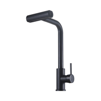 Grifo de Cocina SANIVITAL de Acero Inoxidable con Acabado Cromado, Monomando, Montaje en Encimera, 4 Funciones, Rociador Extraíble, Diseño de Cascada