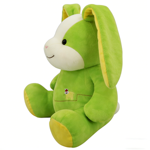 Peluche de conejo verde personalizado, peluche de conejo, peluche de conejo de orejas largas, lindo peluche de conejo verde, peluche de animal de granja - Product Image 1